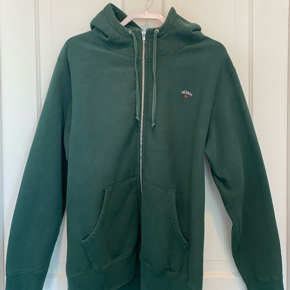 Noah NYC Green Lightweight Zip-Up Hoodie sz L
